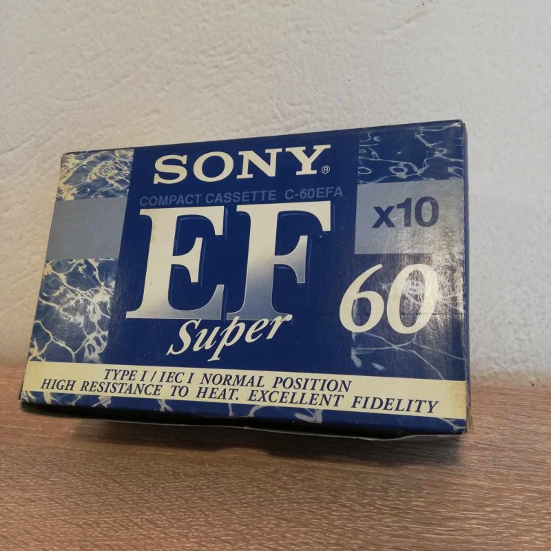 Sealed box of 10 tapes SONY EF 60, type 1