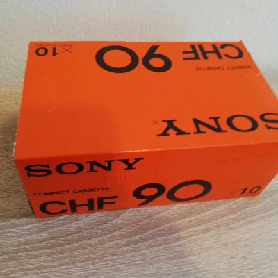 Sealed box of 10 tapes SONY EHF 90