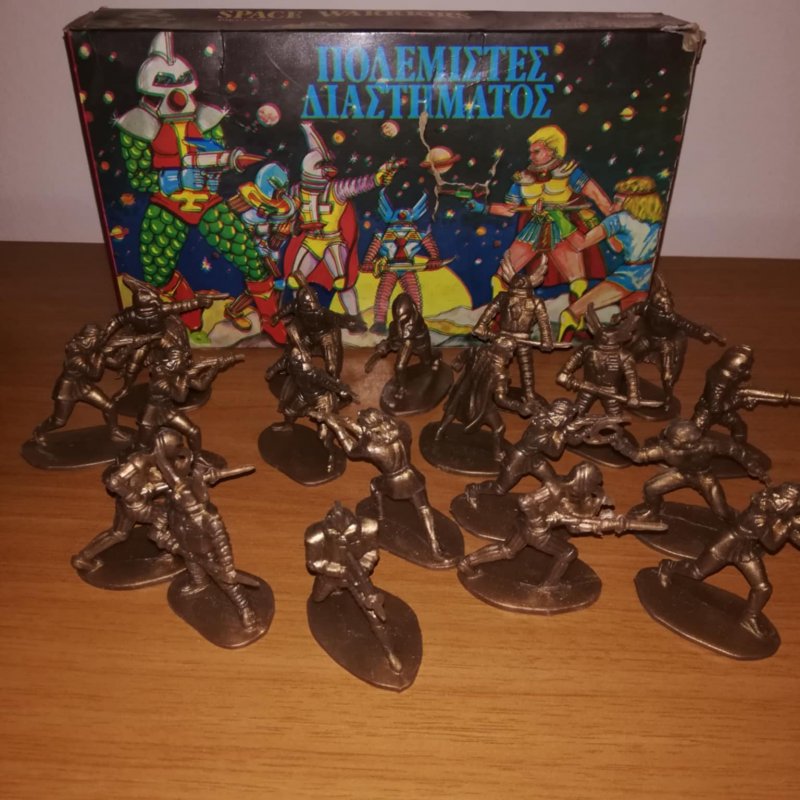 Solpa vintage greek figures, space warriors