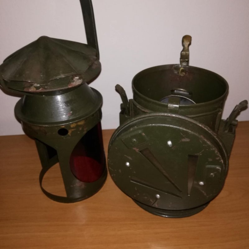 Military lantern for train signals, Korean war