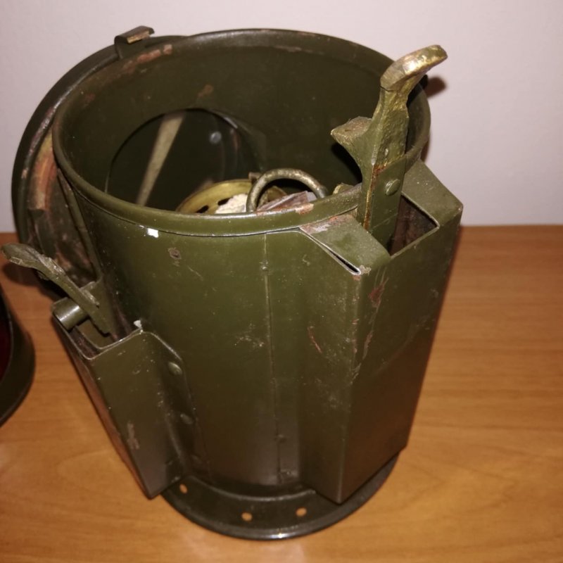 Military lantern for train signals, Korean war
