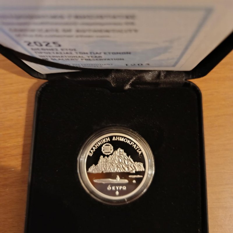 Ασημένιο 6 ευρώ 2025, διεθνές έτος προστασίας των παγετώνων