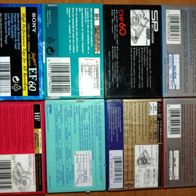  SONY Lot Of 8 sealed Tapes,Cassettes, all different