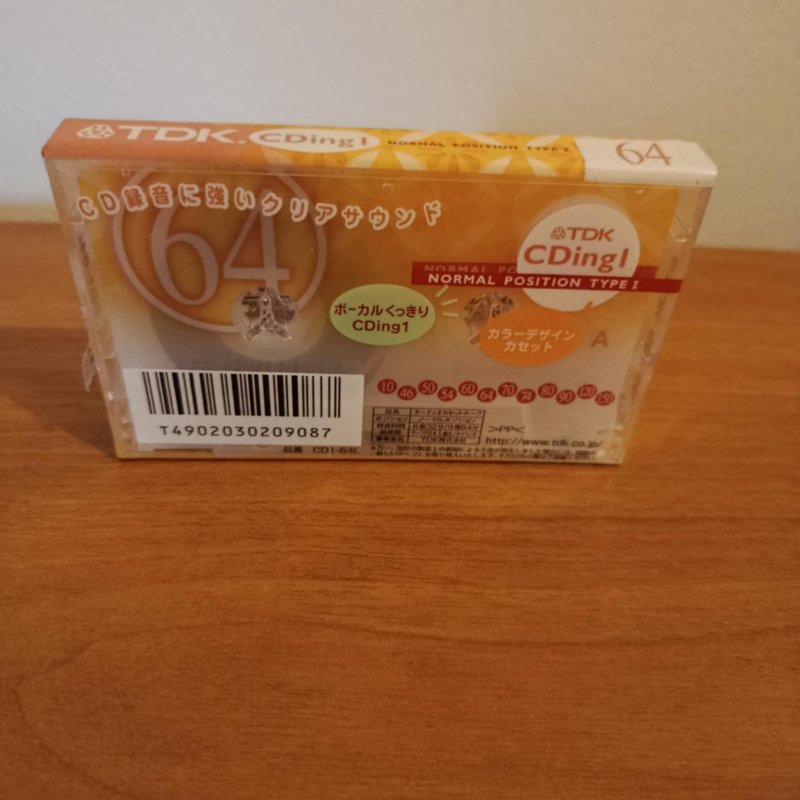 TDK sealed cassette, tape, CDing I 64, Type 1, Normal position 