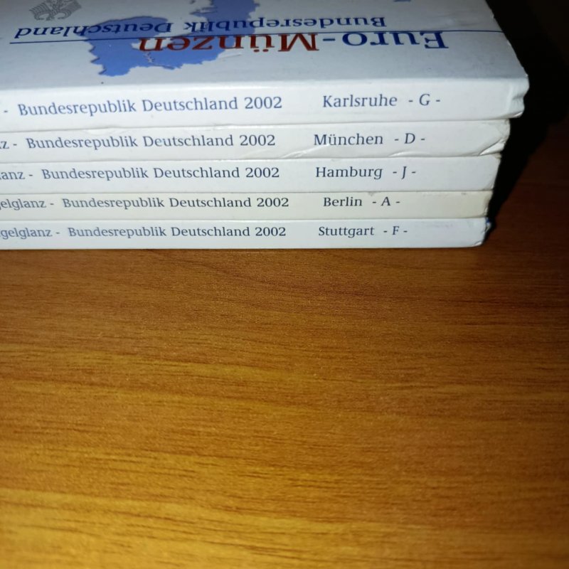 Γερμανία πλήρες σετ proof ευρω νομισμάτων 2002