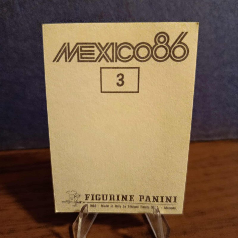 Panini Mexico 86 World cup sticker no.3, μασψοτ βαδγε