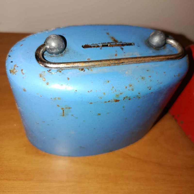 Lot of two old Greek piggy banks, postal service