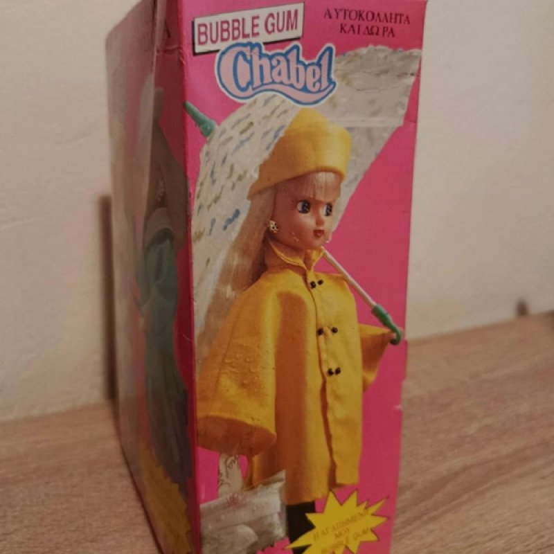 Rare box of about 150 sealed bubble gums, Chabel, Feber