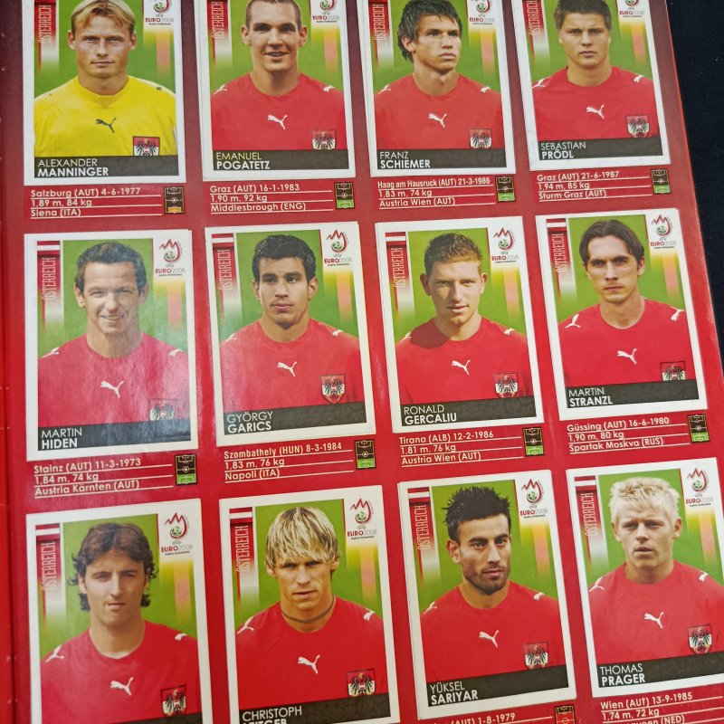 Αλμπουμ Panini, Euro 2008, πλήρες