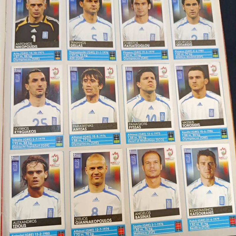 Αλμπουμ Panini, Euro 2008, πλήρες