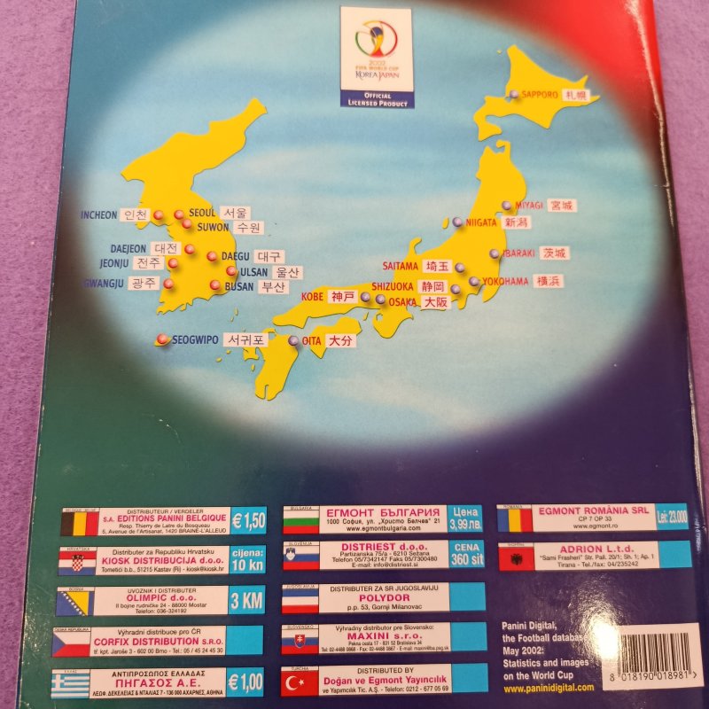 Αλμπουμ Panini, FIFA WORLD CUP 2002 Korea Japan