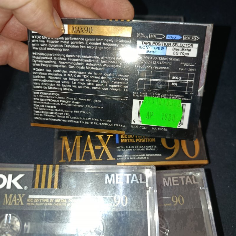 Σφραγισμένη κασετα ηχου, TDK ΜΑ-Χ 90 metal position