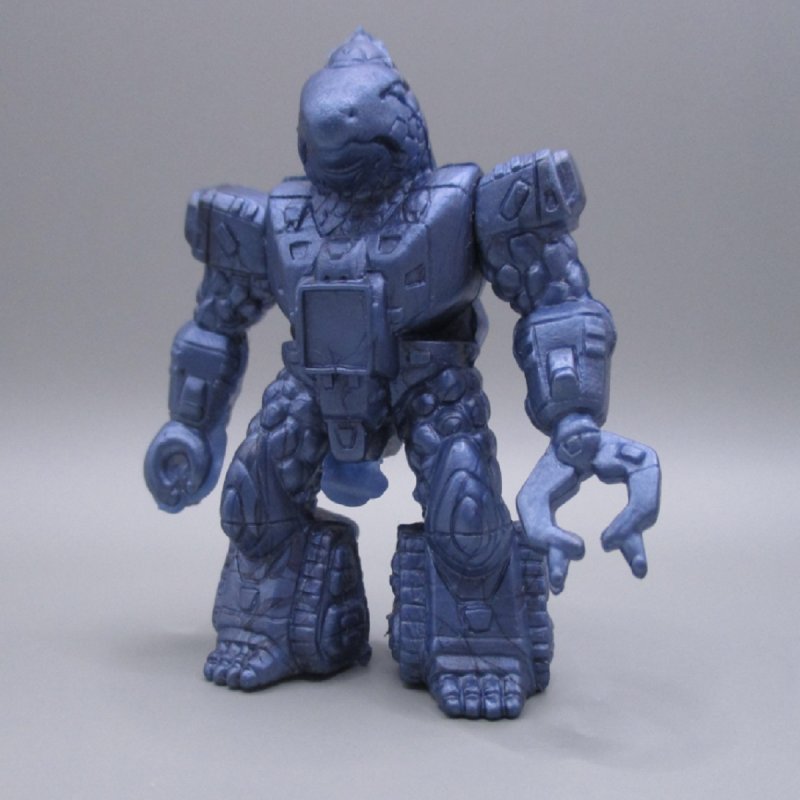 Battle beast, blue metallic turtle